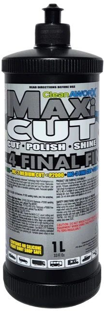 CLEANAWORX MAXI CUT 4 Final Finish Cut and Polish Zero Swirls High Gloss Shine 1L