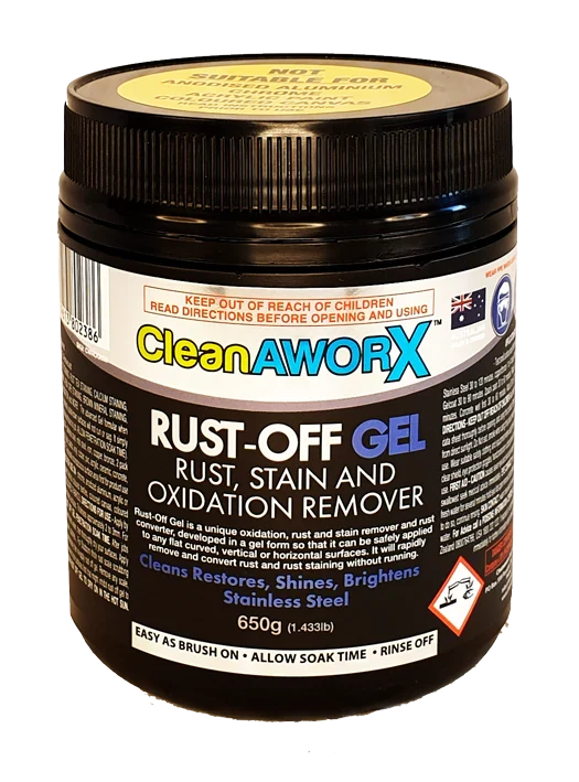 Cleanaworx RUST OFF GEL RUST REMOVER GEL RUST CONVERTER GEL 650G - Bosuns Boat