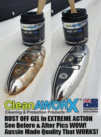 Cleanaworx RUST OFF GEL RUST REMOVER GEL RUST CONVERTER GEL 650G - Bosuns Boat