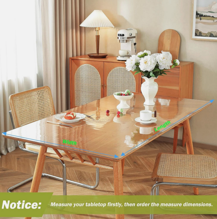 Clear Table Protector 100x150cm PVC 1.5mm Waterproof Table Cover-162