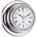 Clock With Roman Rumerals - Chrome Plated Brass  - 70mm - Bosuns Boat