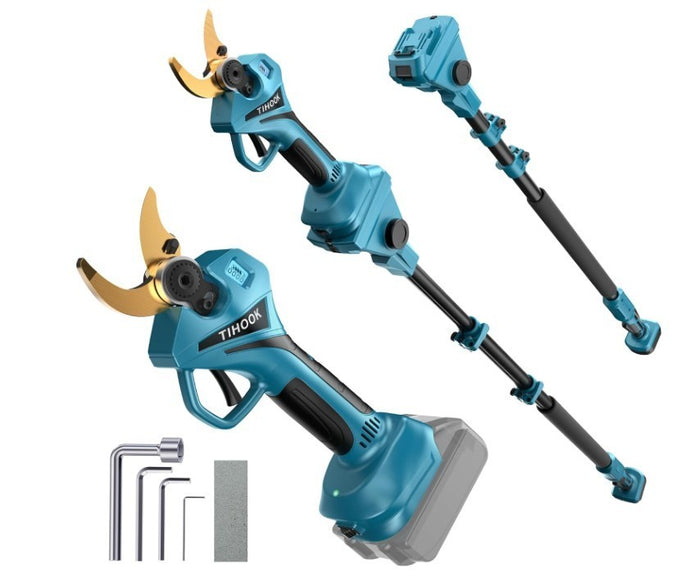 Cordless Electric Secateur 40mm Pruning Shears 8.2ft Pole Garden Tool- 296