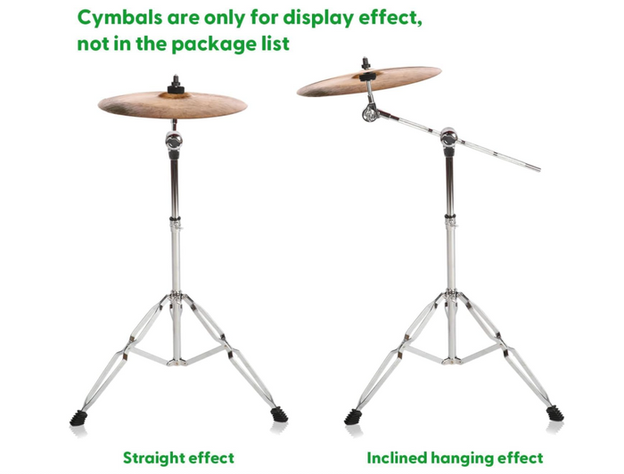 Cymbal Stand Double Braced Straight&Tilted Cymbal Holder,Height Adjustable-40