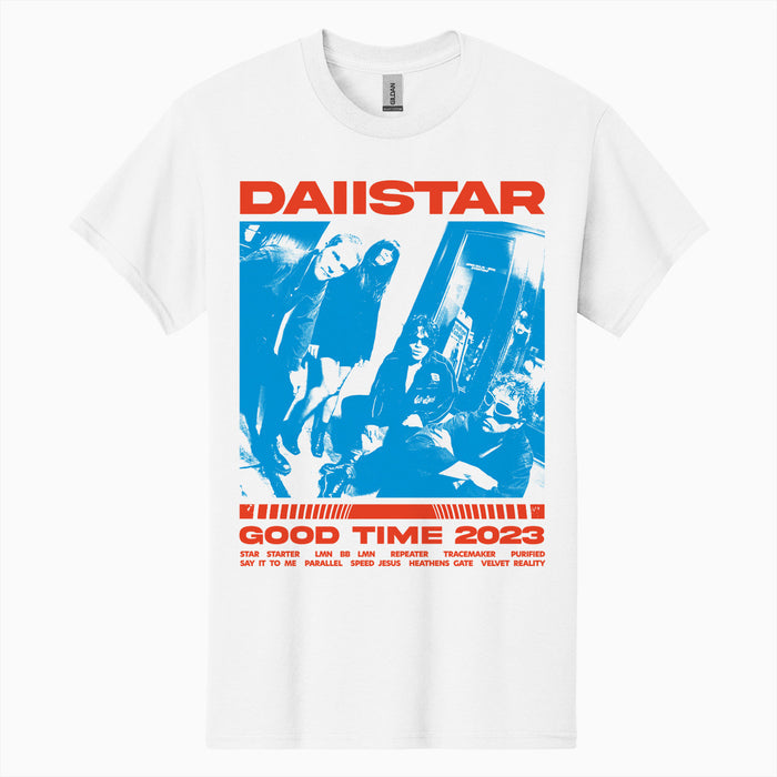DAIISTAR - White GOOD TIME T-Shirt