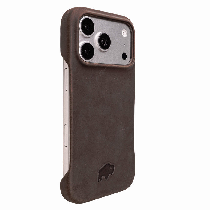 Dax Leather iPhone 18 Pro Max MagSafe Case, Distressed Coffee - BlackBrook Case