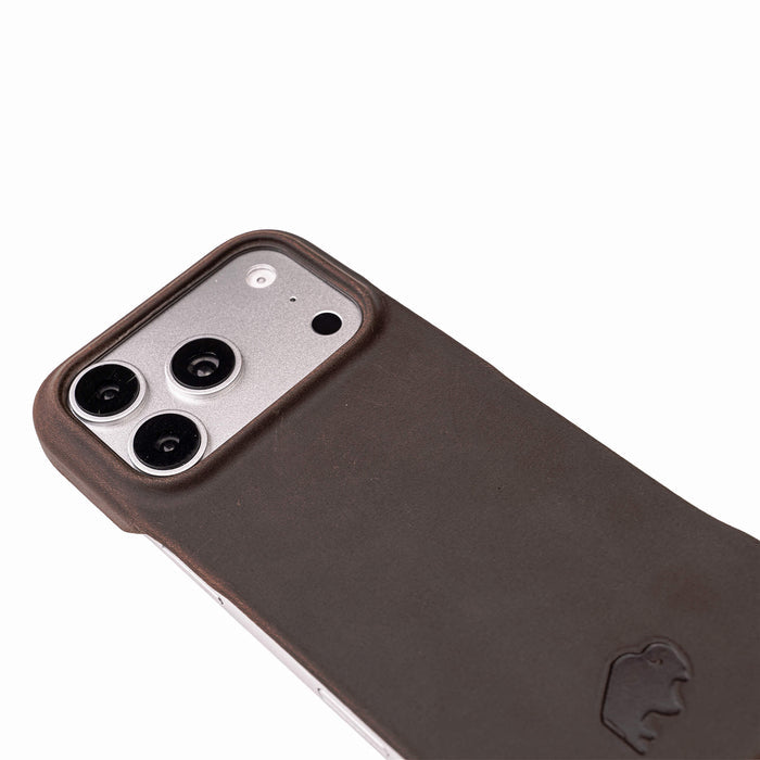 Dax Leather iPhone 18 Pro Max MagSafe Case, Distressed Coffee - BlackBrook Case