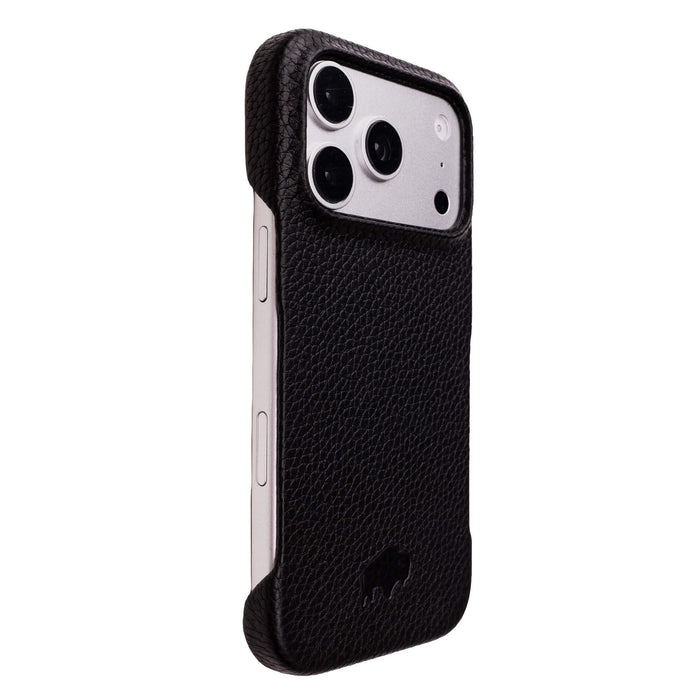 Dax Leather iPhone 18 Pro Max MagSafe Case, Pebble Black - BlackBrook Case