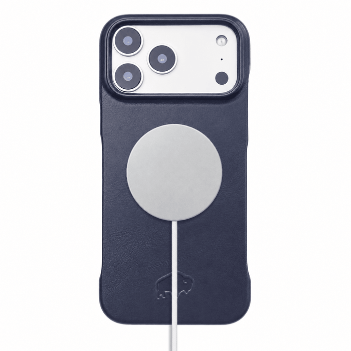 Dax Leather iPhone 18 Pro MagSafe Case, Deep Blue - BlackBrook Case