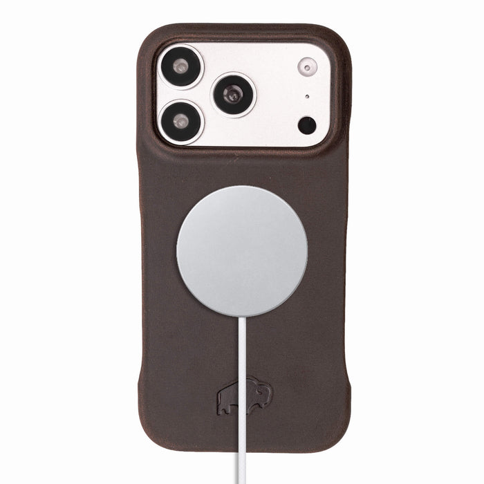 Dax Leather iPhone 18 Pro Max MagSafe Case, Distressed Coffee - BlackBrook Case