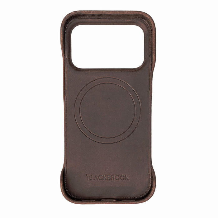Dax Leather iPhone 18 Pro Max MagSafe Case, Distressed Coffee - BlackBrook Case