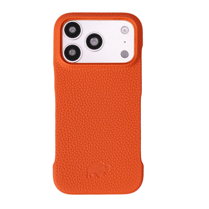 Dax Leather iPhone 18 Pro Max MagSafe Case, Pebble Orange - BlackBrook Case
