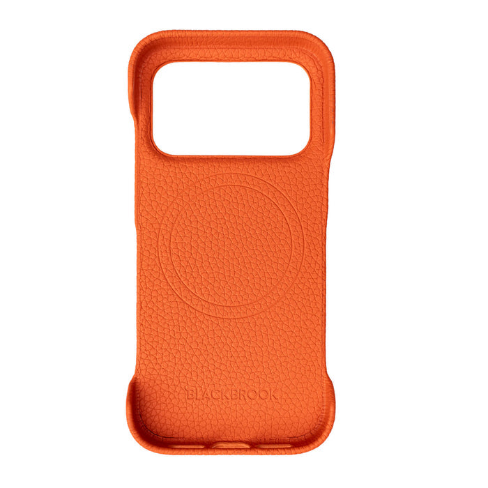 Dax Leather iPhone 18 Pro Max MagSafe Case, Pebble Orange - BlackBrook Case