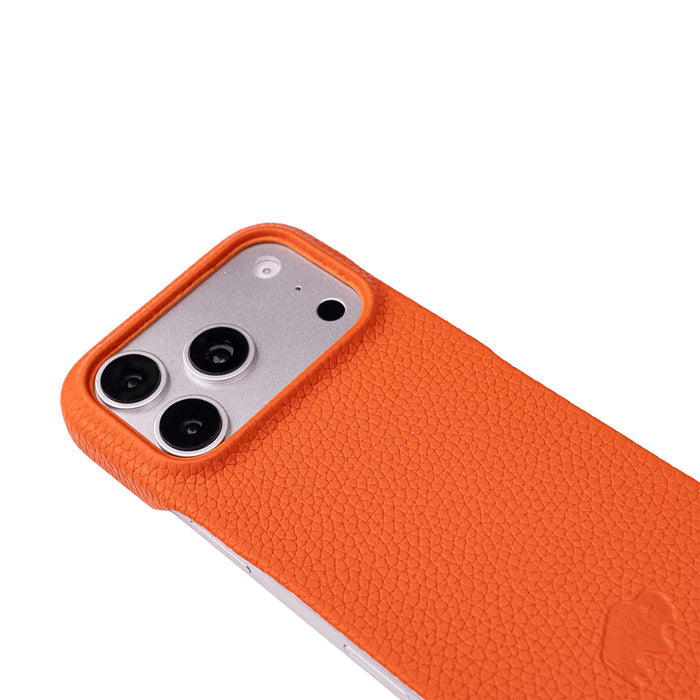 Dax Leather iPhone 18 Pro Max MagSafe Case, Pebble Orange - BlackBrook Case