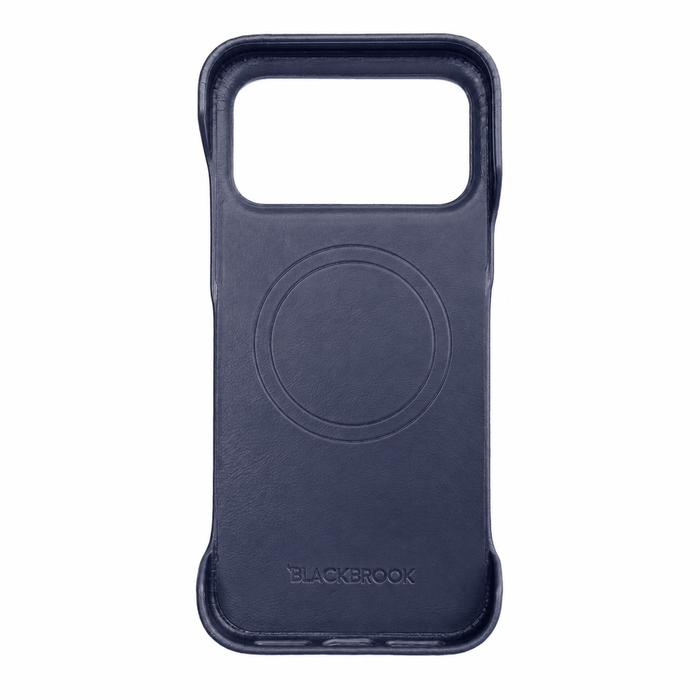Dax Leather iPhone 18 Pro MagSafe Case, Deep Blue - BlackBrook Case