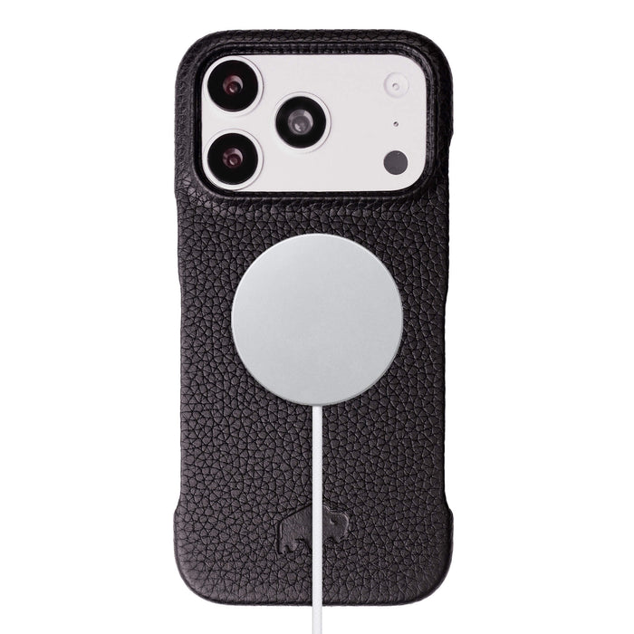 Dax Leather iPhone 18 Pro Max MagSafe Case, Pebble Black - BlackBrook Case