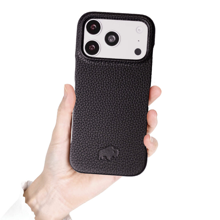 Dax Leather iPhone 18 Pro Max MagSafe Case, Pebble Black - BlackBrook Case