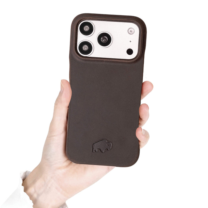 Dax Leather iPhone 18 Pro Max MagSafe Case, Distressed Coffee - BlackBrook Case