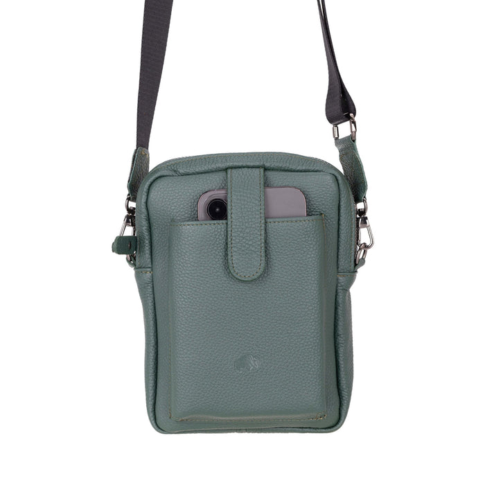 Dillon Full‑Grain Leather Crossbody Bag – Green - BlackBrook Case