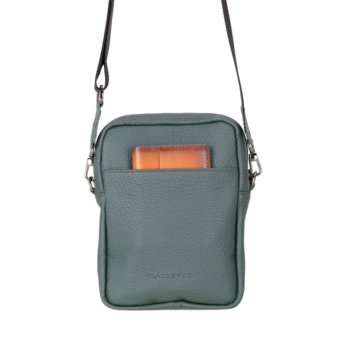 Dillon Full‑Grain Leather Crossbody Bag – Green - BlackBrook Case