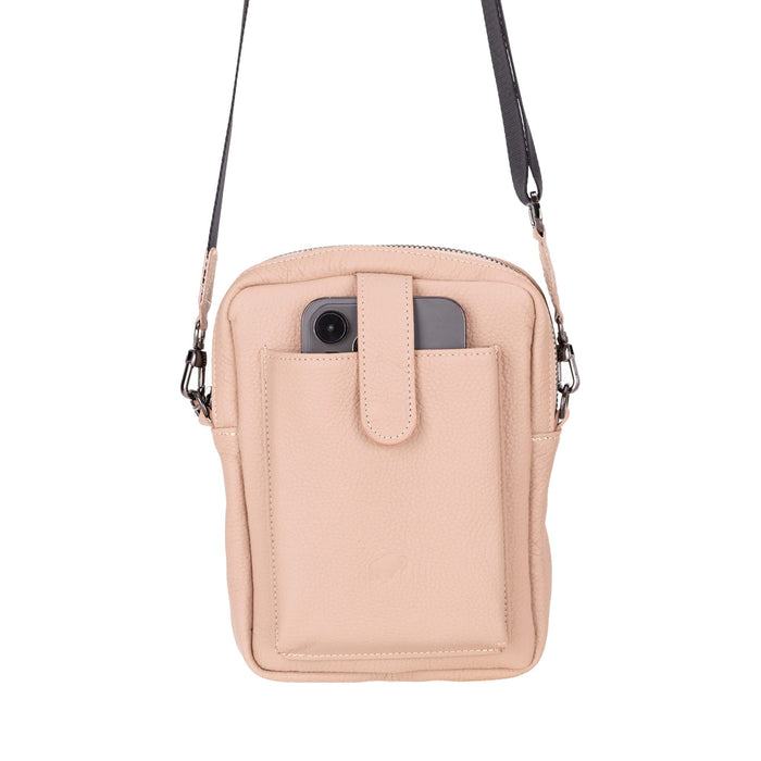 Dillon Full‑Grain Leather Crossbody Bag – Sand - BlackBrook Case