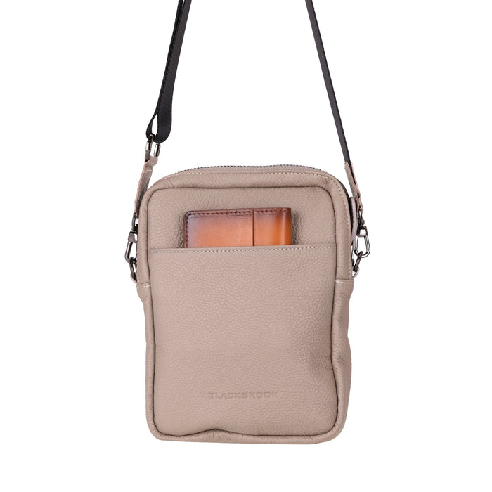 Dillon Full‑Grain Leather Crossbody Bag – Taupe - BlackBrook Case