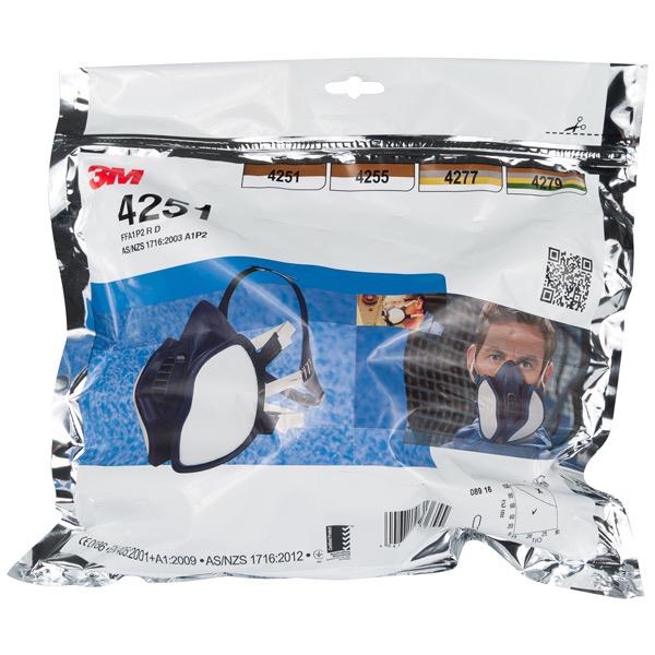 Disposable Half Face Respirator - Blue/White