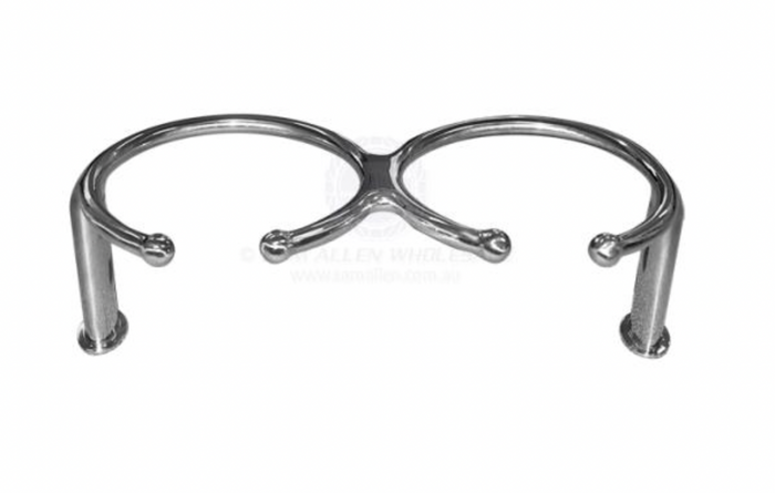 DRINK HOLDERS - BROAD FRAME STAINLESS STEEL
