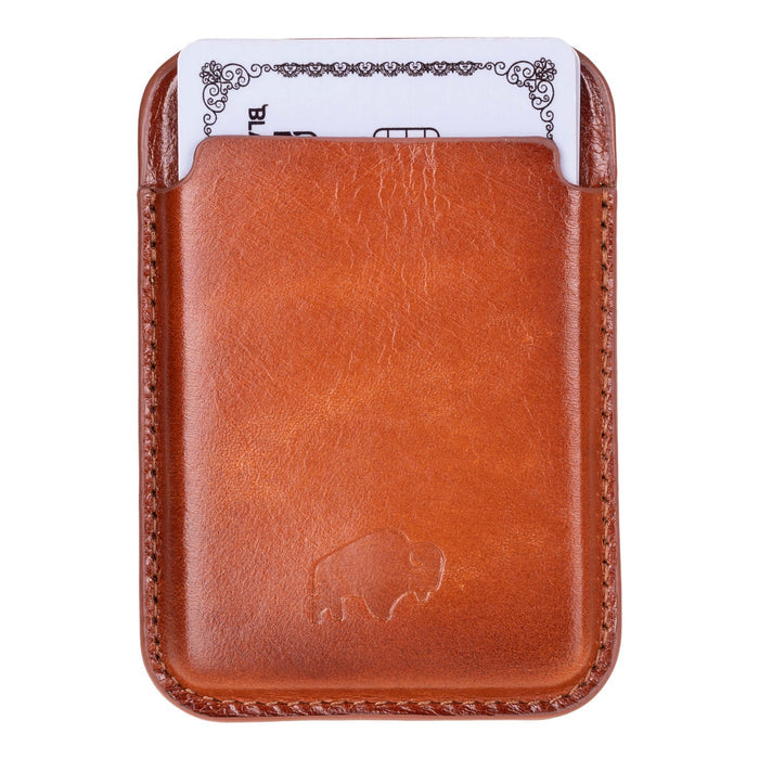 Duke Leather MagSafe Wallet, Burnished Tan - BlackBrook Case