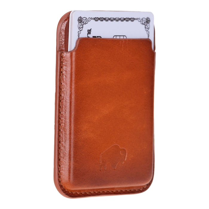 Duke Leather MagSafe Wallet, Burnished Tan - BlackBrook Case