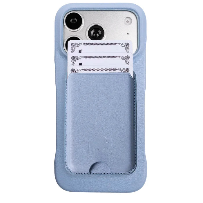 Duke Leather MagSafe Wallet, Glacier Blue - BlackBrook Case