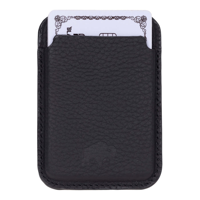 Duke Leather MagSafe Wallet, Pebble Black - BlackBrook Case