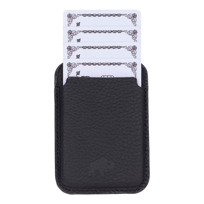 Duke Leather MagSafe Wallet, Pebble Black - BlackBrook Case