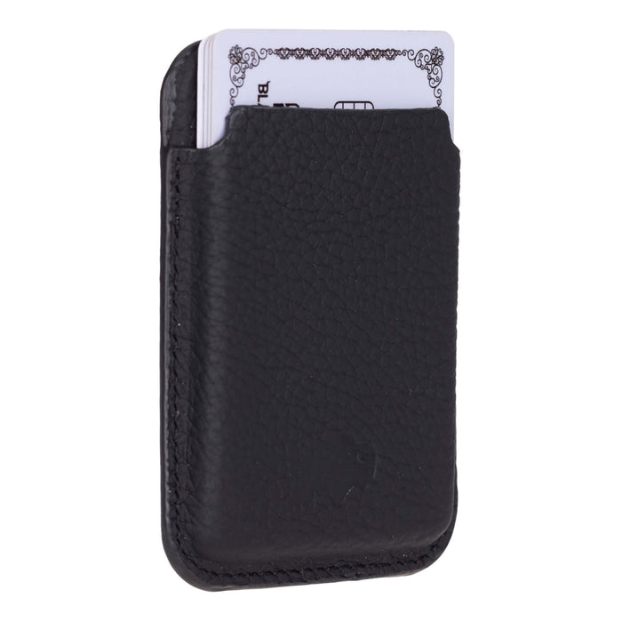 Duke Leather MagSafe Wallet, Pebble Black - BlackBrook Case