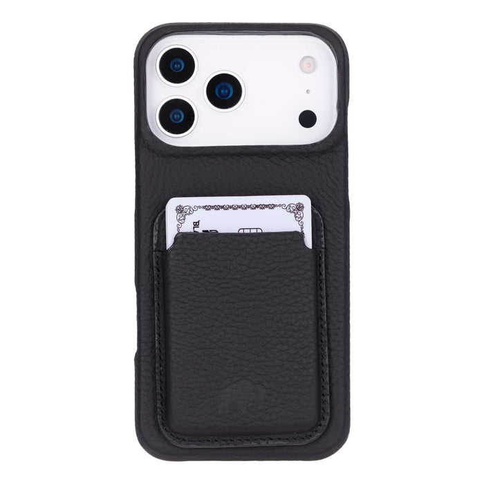 Duke Leather MagSafe Wallet, Pebble Black - BlackBrook Case