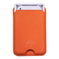 Duke Leather MagSafe Wallet, Pebble Orange - BlackBrook Case