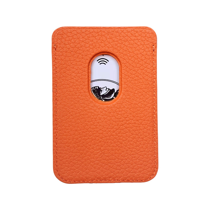 Duke Leather MagSafe Wallet, Pebble Orange - BlackBrook Case