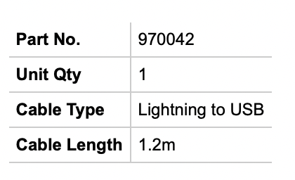 EcoXGear EcoXCable Lightning To USB 1.2M
