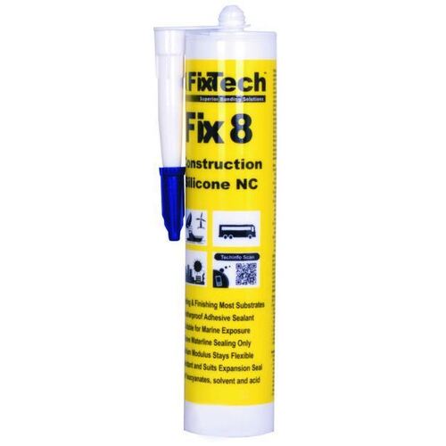 FixTech Fix 8FN Silicone Aluminium 300ml - Bosuns Boat