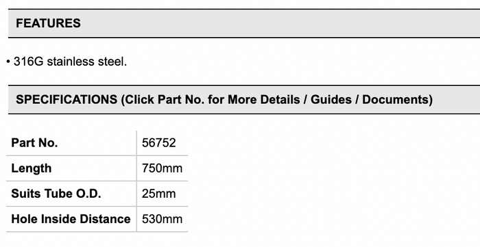 Flag Pole - 316G Stainless Steel