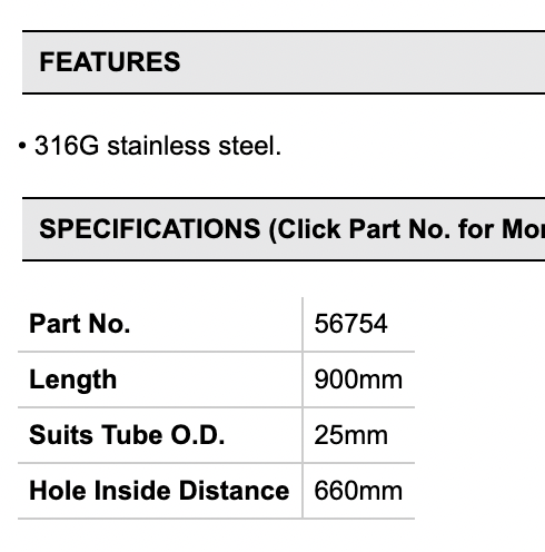 Flag Pole - 316G Stainless Steel