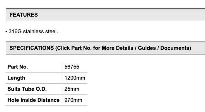 Flag Pole - 316G Stainless Steel
