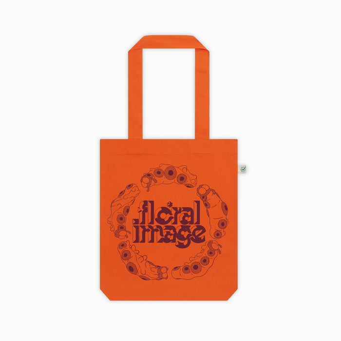 Floral Image - Orange Caterpillar Tote Bag