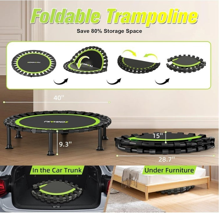 Foldable Mini Trampoline 40 inch Rebounder for Adults & Kids – 440lbs-311