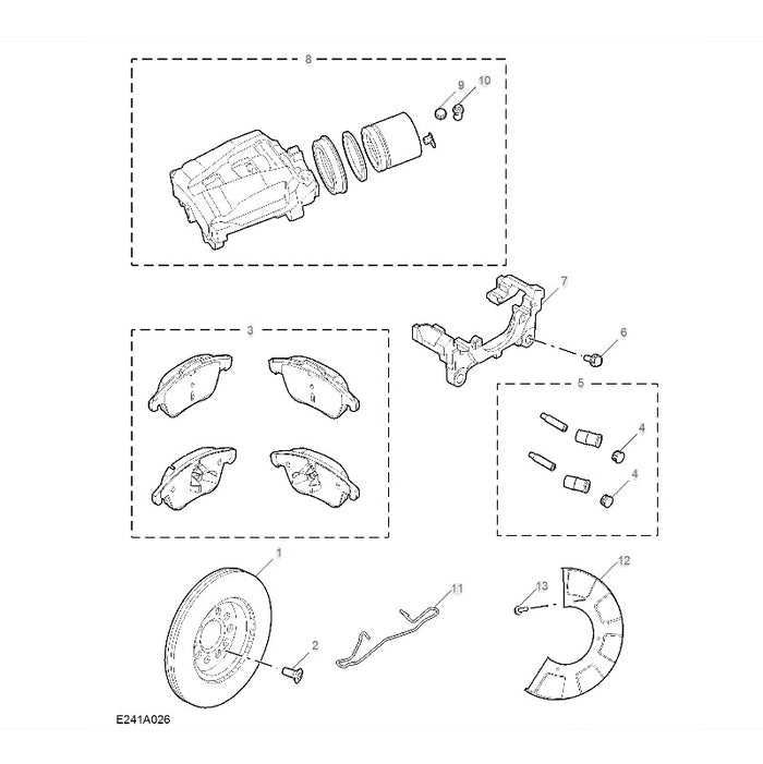 Front and Rear Brake Pad Set for MG ZS
