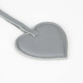 Full - Grain Leather Heart Bag Charm, Cement - BlackBrook Case