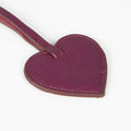 Full - Grain Leather Heart Bag Charm, Plum - BlackBrook Case