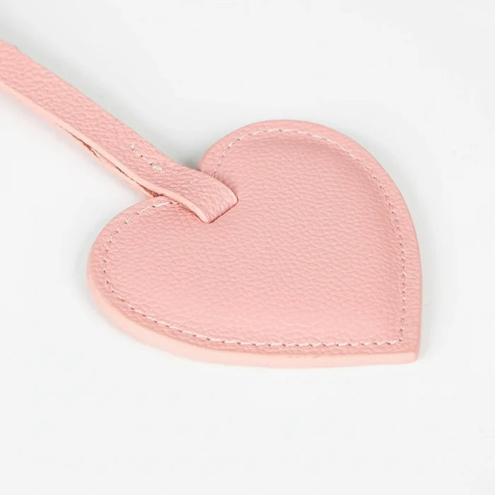 Full - Grain Leather Heart Bag Charm, Puff - BlackBrook Case