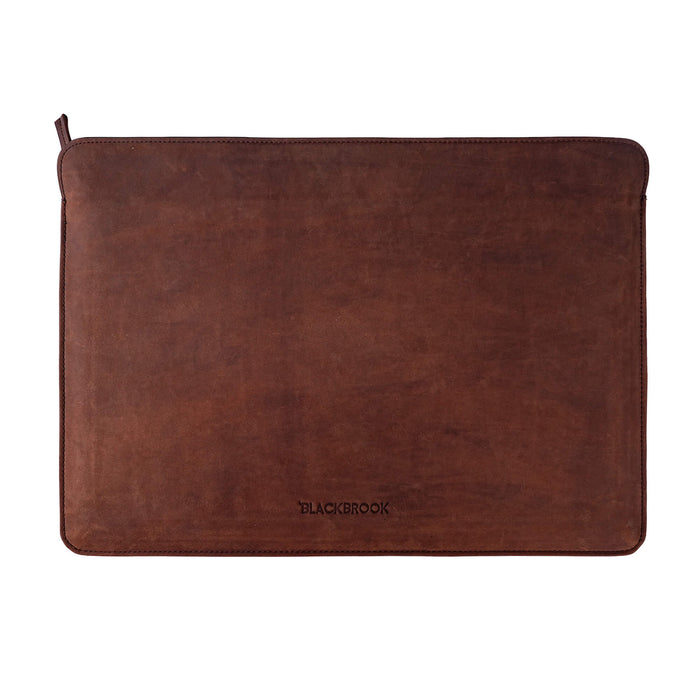 Full-Grain Leather MacBook Sleeve 15/16 inch in Distressed Coffee - BlackBrook Case