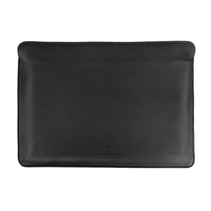 Full-Grain Leather MacBook Sleeve 15/16 inch in Pebble Black - BlackBrook Case