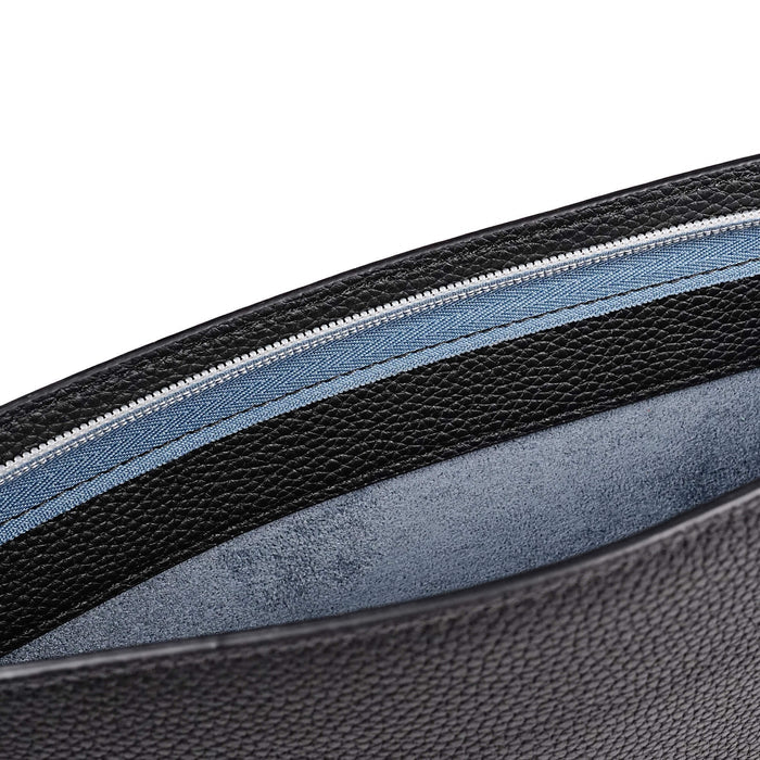 Full-Grain Leather MacBook Sleeve 15/16 inch in Pebble Black - BlackBrook Case